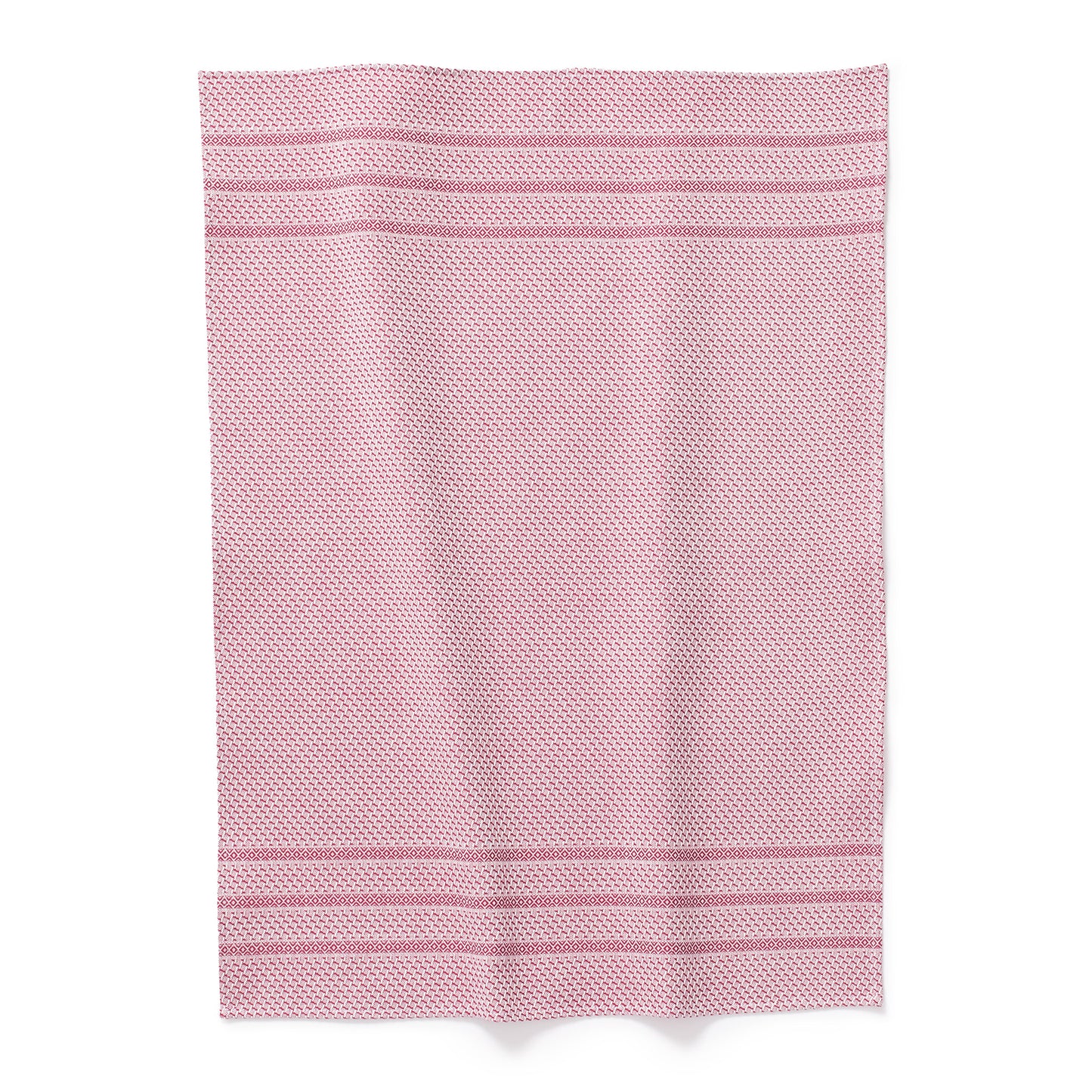 Våffelhandduk Vinröd