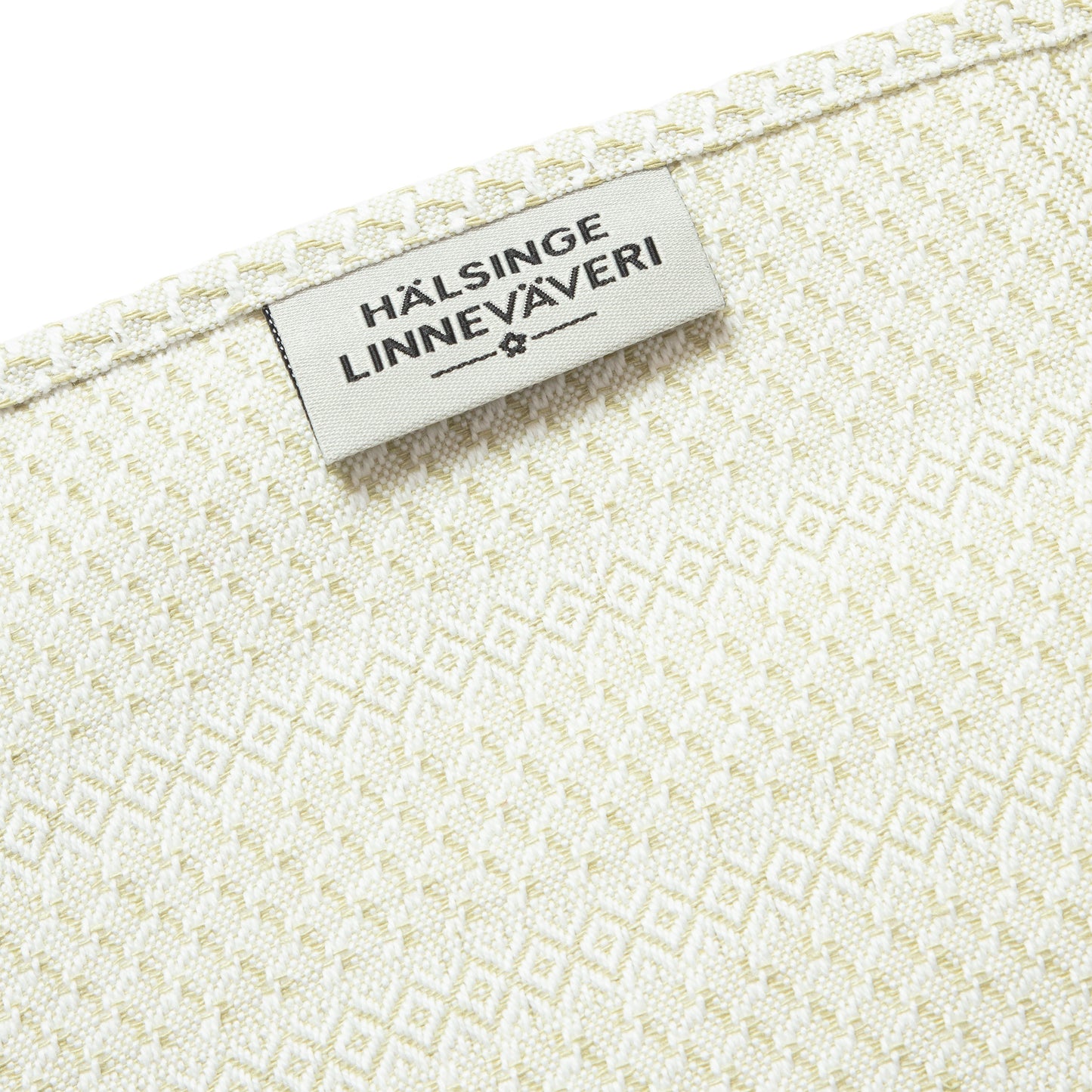 Våffelhandduk Halvlinne Grön