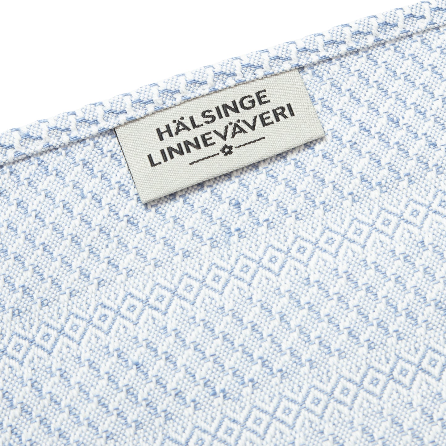 Våffelhandduk Halvlinne Blå
