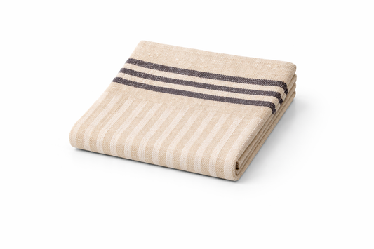 Handduk hellinne Natur/svart