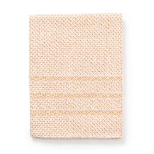 Våffelhandduk Halvlinne Gul