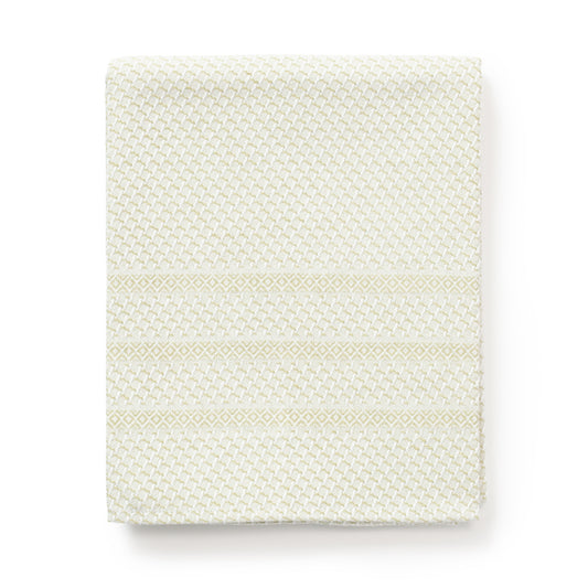 Våffelhandduk Halvlinne Grön