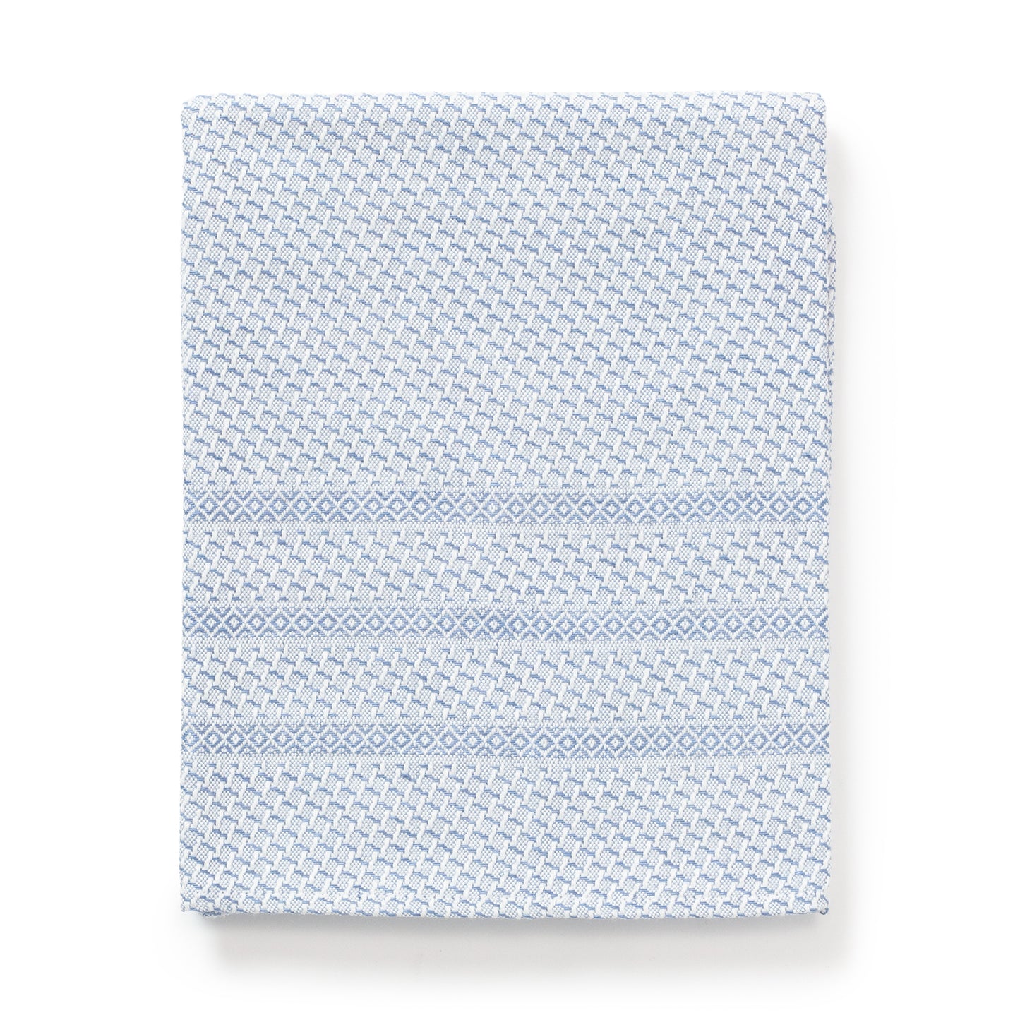 Våffelhandduk Halvlinne Blå