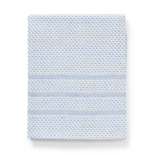 Våffelhandduk Halvlinne Blå